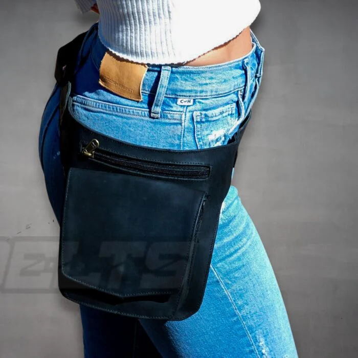 Black Leather Utility Belt