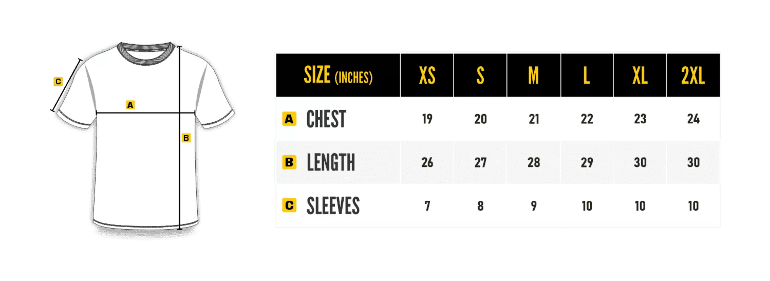 T Shirt Size Chart T Shirt Size Chart